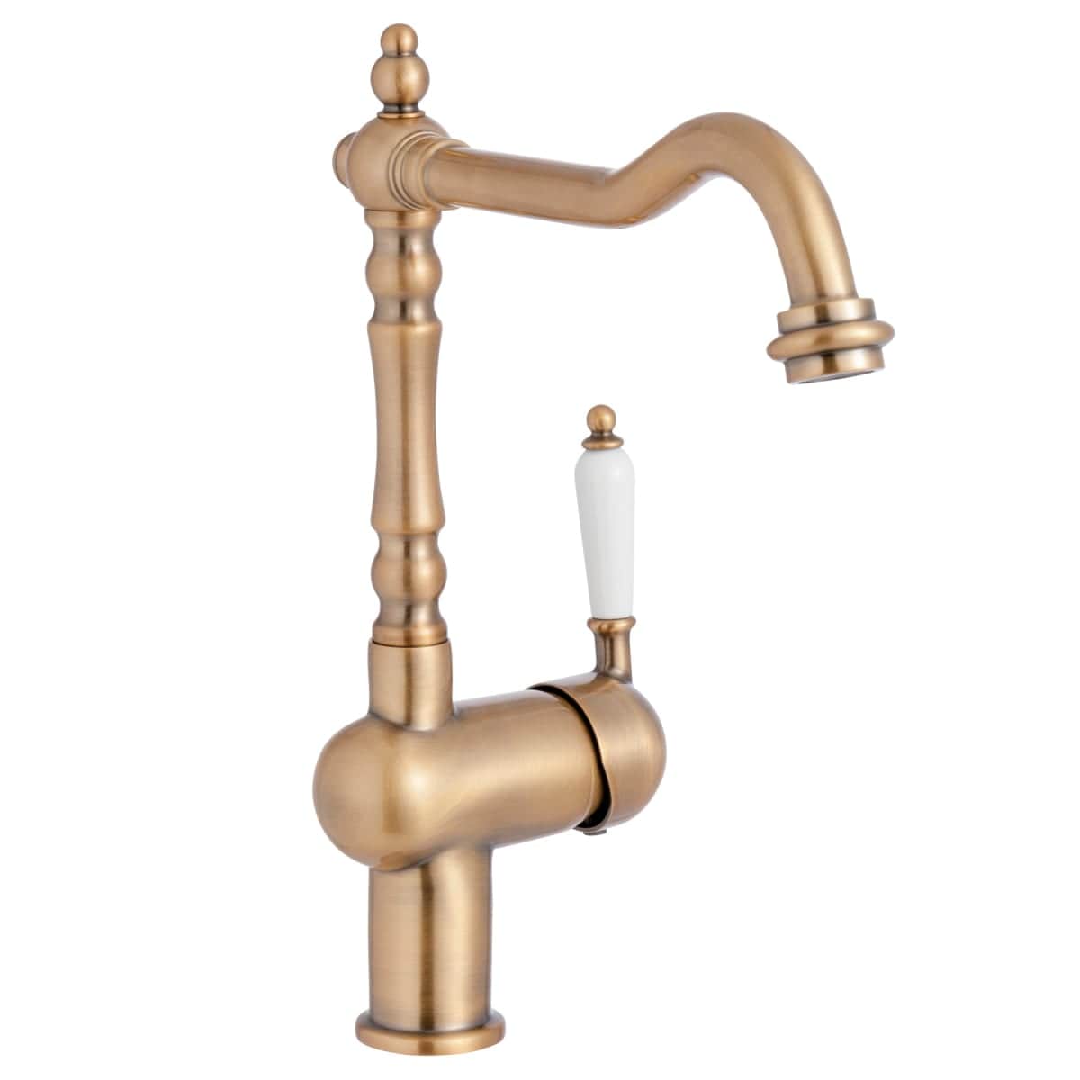 Bricocenter AMOR/SARA SINK MIXER BRONZE RETRO HIGH SPOUT