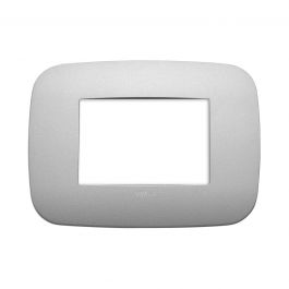 ARKE ROUND PLATE 3 PLACES SILVER MATT