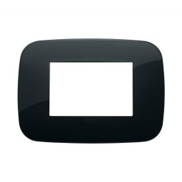 ARKE ROUND PLATE 3 PLACES BLACK