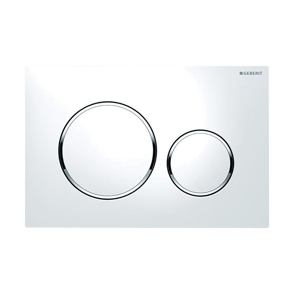 WHITE CHROME 2-BUTTON WC CASSETTE PLATE SIGMA 20 GEBERIT