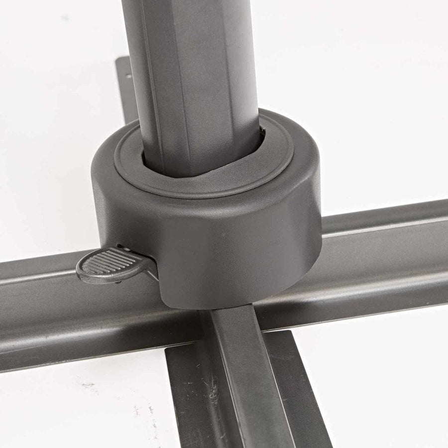 Bricocenter AURA NATERIAL - Steel and aluminum umbrella with white polyester tarp 2.9X3.9 M