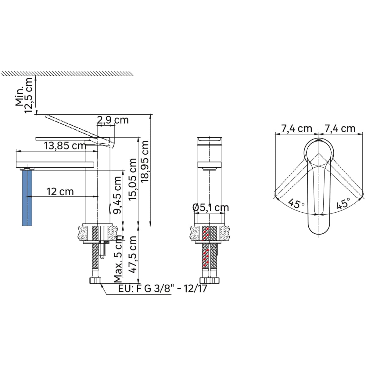 ESSENTIAL BASIN MIXER CHROME