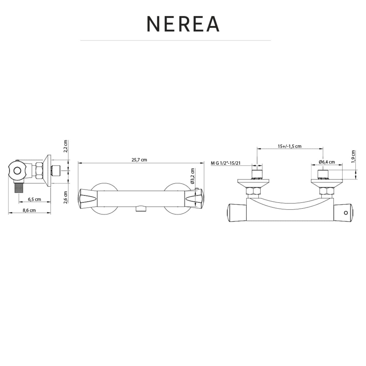 Bricocenter EXTERNAL THERMOSTATIC SHOWER MIXER NEREA