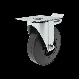 NON-SLIP WHEEL WITH BRAKE 125MM