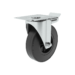 NON-SLIP WHEEL WITH BRAKE 125MM