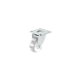 50 MM LIGHT TRANSPARENT WHEEL WITHOUT BRAKE WITH PLATE