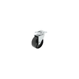 40 MM DIAMETER POLYPROPYLENE SWIVEL WHEEL WITH PLATE