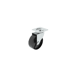 50 MM DIAMETER POLYPROPYLENE SWIVEL WHEEL WITH PLATE