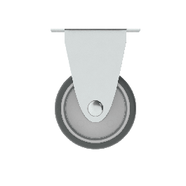 50 MM DIAMETER NYLON AND RUBBER WHEEL, FIXED SUPPORT