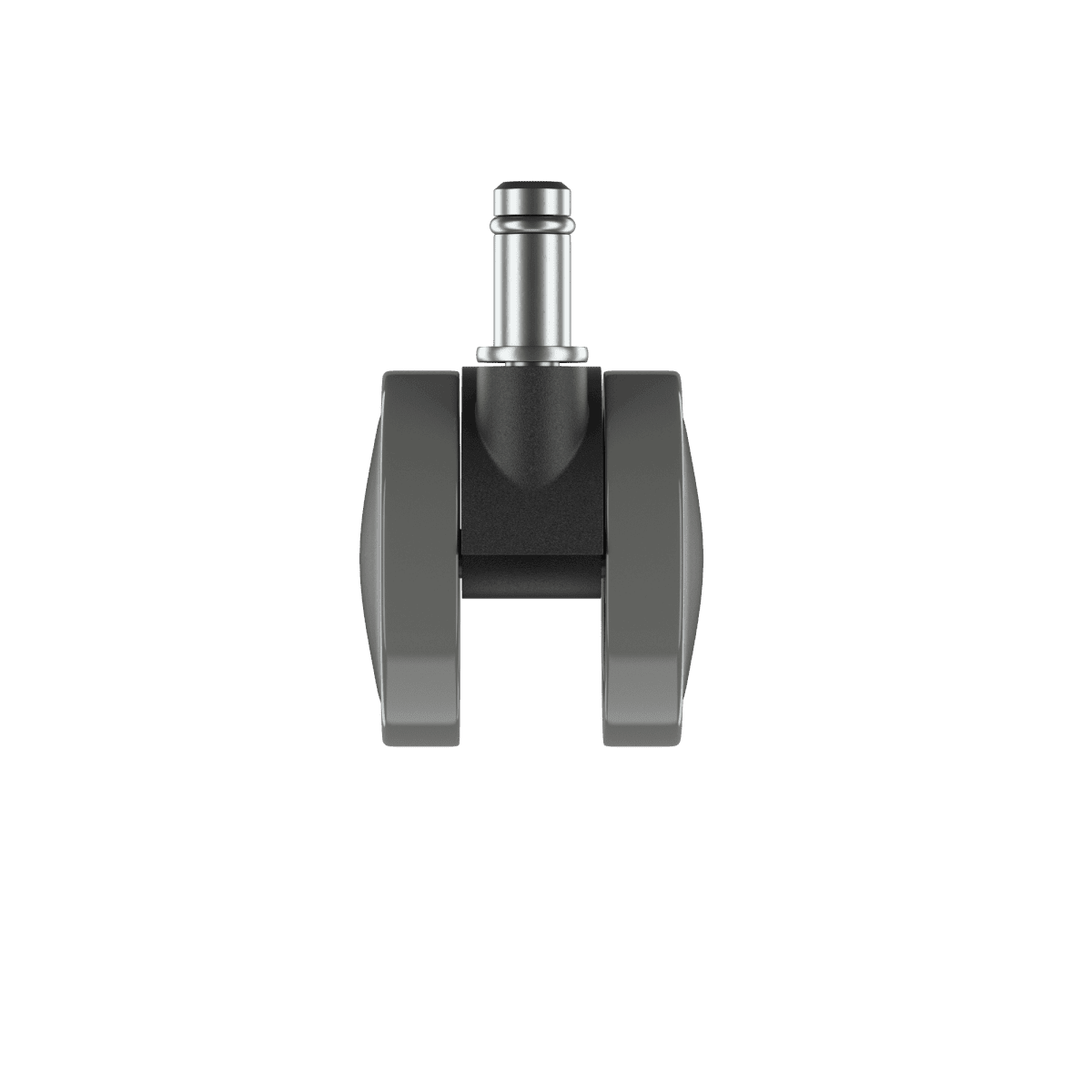 50 MM DIAMETER SWIVEL TWIN WHEEL WITH 10 MM SMOOTH AXLE