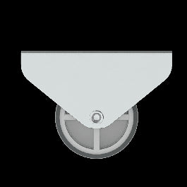 25 MM DIAMETER NYLON AND RUBBER WHEEL, FIXED SUPPORT
