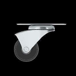 35 MM LIGHT TRANSPARENT WHEEL WITHOUT BRAKE WITH PLATE