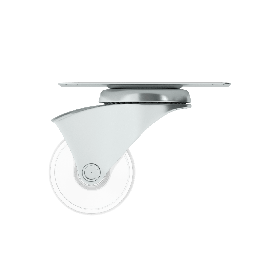 35 MM LIGHT TRANSPARENT WHEEL WITHOUT BRAKE WITH PLATE