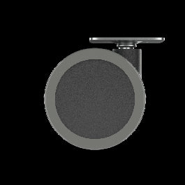 50 MM DIAMETER SWIVEL TWIN WHEEL WITH PLATE
