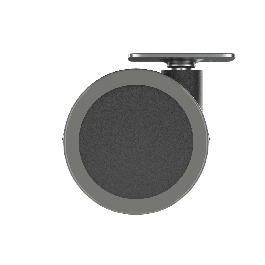 50 MM DIAMETER SWIVEL TWIN WHEEL WITH PLATE