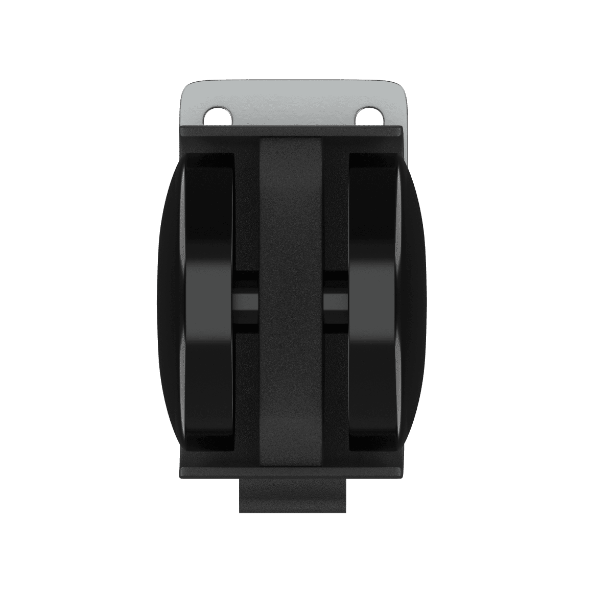 40 MM DIAMETER GREVOLE TWIN WHEEL WITH PLATE AND BRAKE