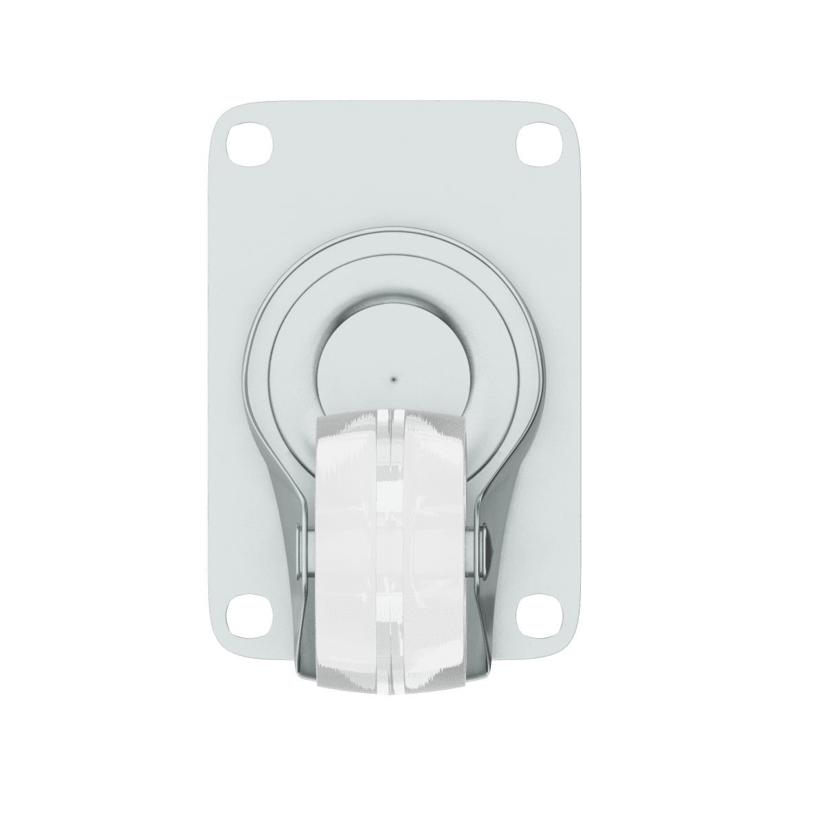 35 MM LIGHT TRANSPARENT WHEEL WITHOUT BRAKE WITH PLATE