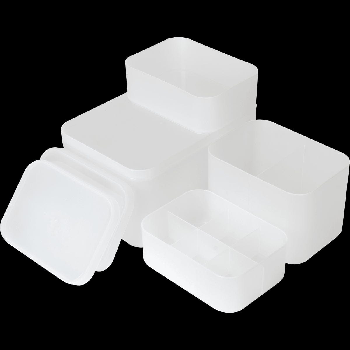 SET 7 TRANSPARENT CONTAINERS VARIOUS SIZES - SENSEA