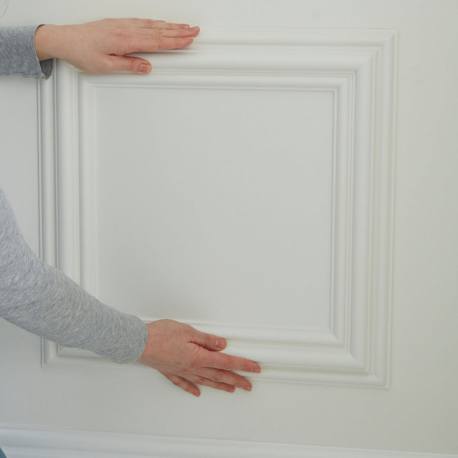 Pannello in polistirolo decorativo per boiserie maureen 50x50cm