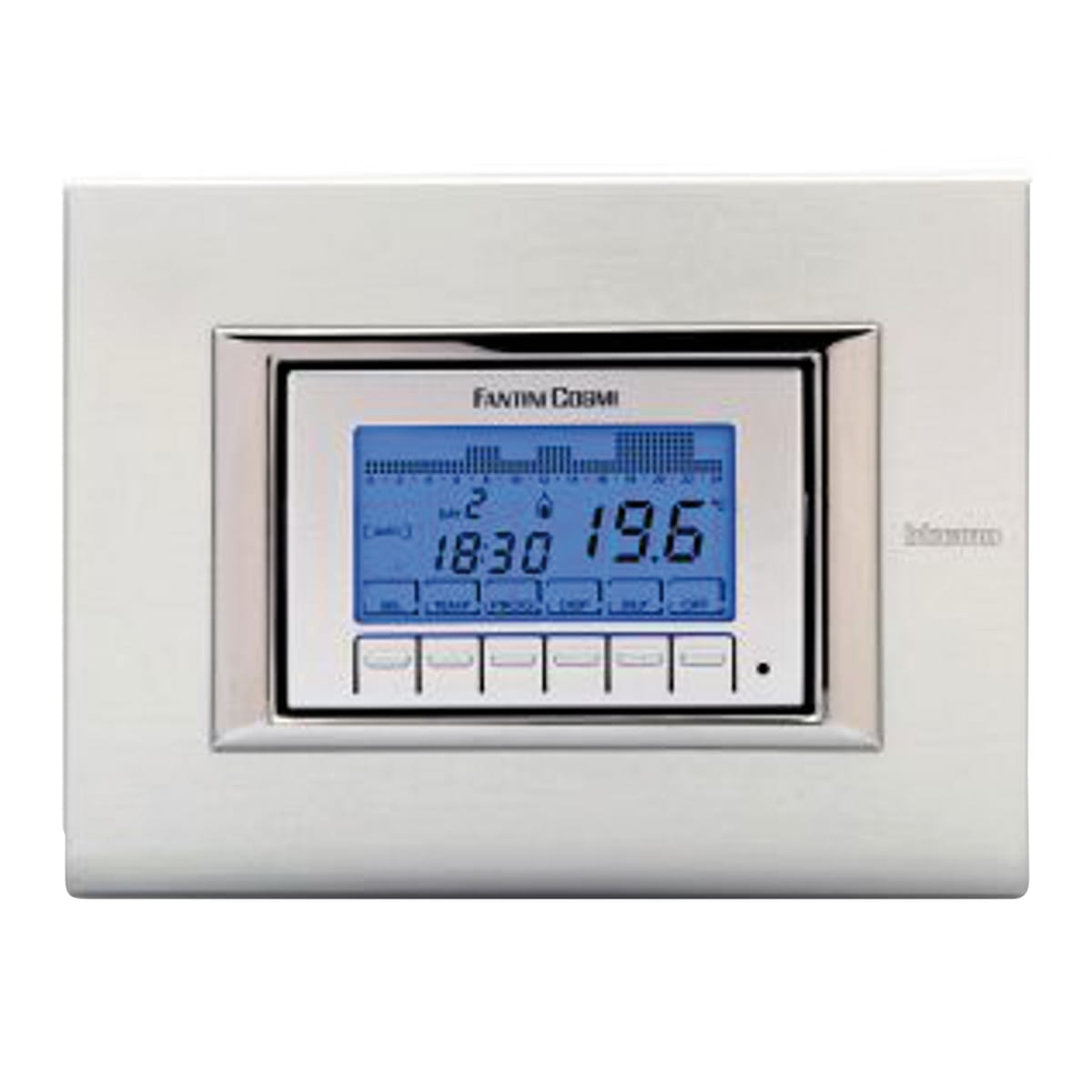 Bricocenter FANTINI C CH141 DIGITAL BUILT-IN WEEKLY CHRONOTHERMOSTAT COLOR B.CO/BLACK/SILVER
