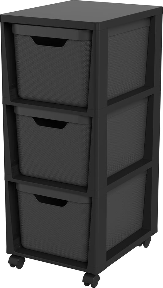 3-drawer chest, 16 litres, with black Jive castors, 38.5 x 28.6 x 37.9 cm
