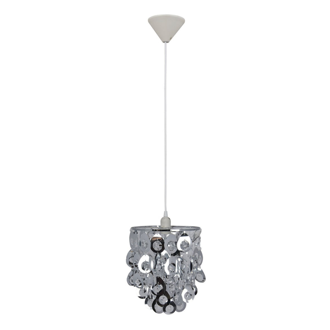 LAMIA CHANDELIER PLASTIC CHROME D25 E27=60E