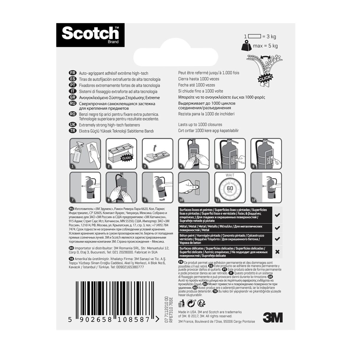 2 BLACK SCOTCHR 25MM X 76 MM 5 KG STRAPPING STRINGS