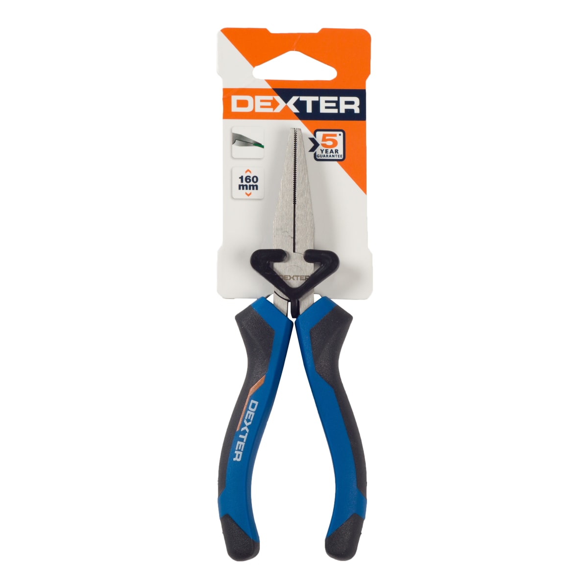 DEXTER FLAT NOSE PLIERS 160MM CHROME VANADIUM