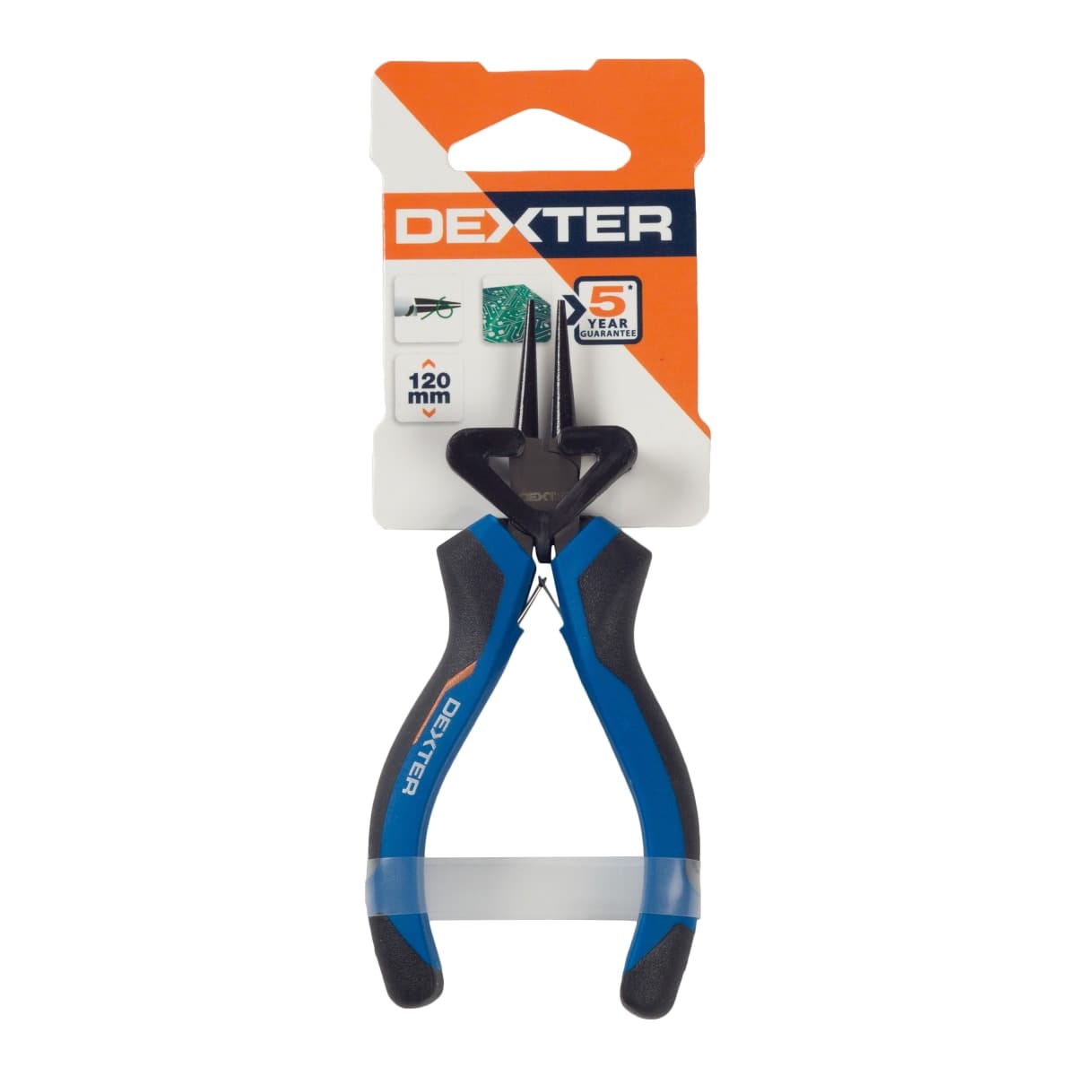 DEXTER MINI ROUND NOSE PLIERS 128MM CHROME VANADIUM