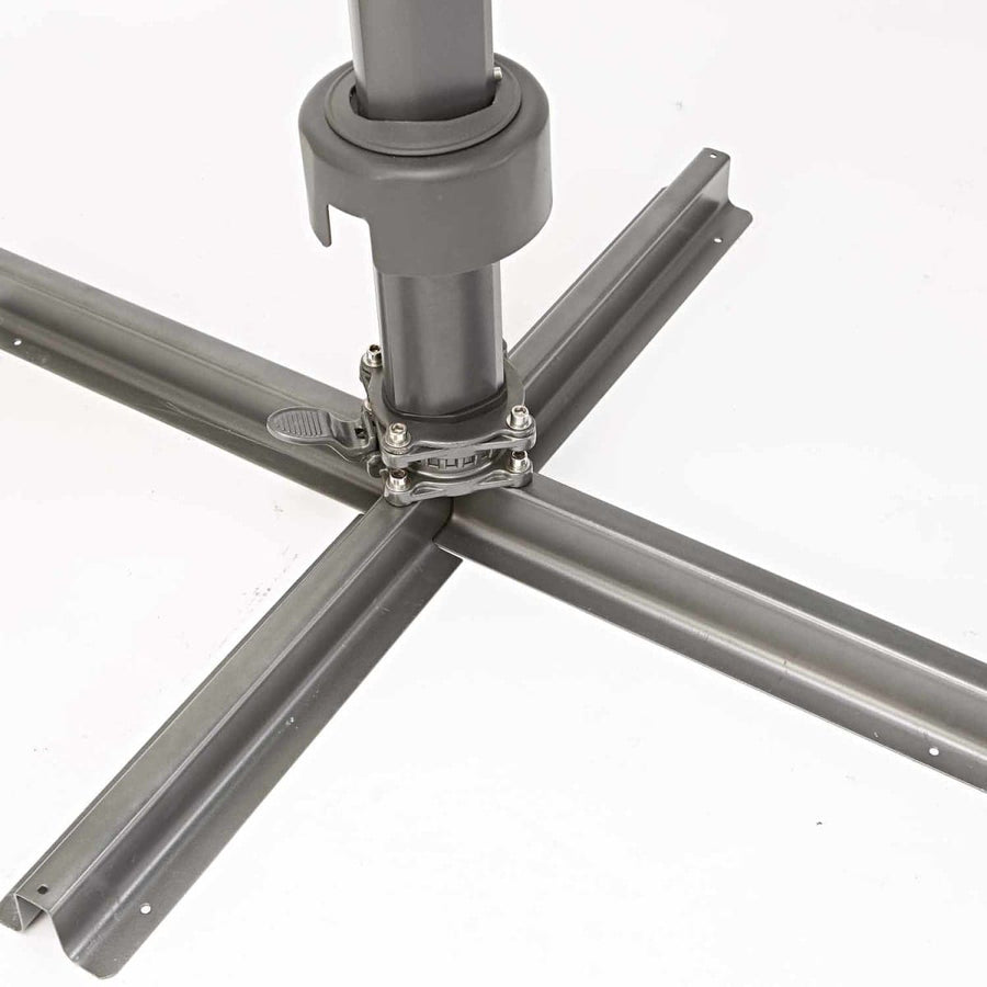 Bricocenter AURA NATERIAL - Steel and aluminum umbrella with white polyester tarp 2.9X3.9 M