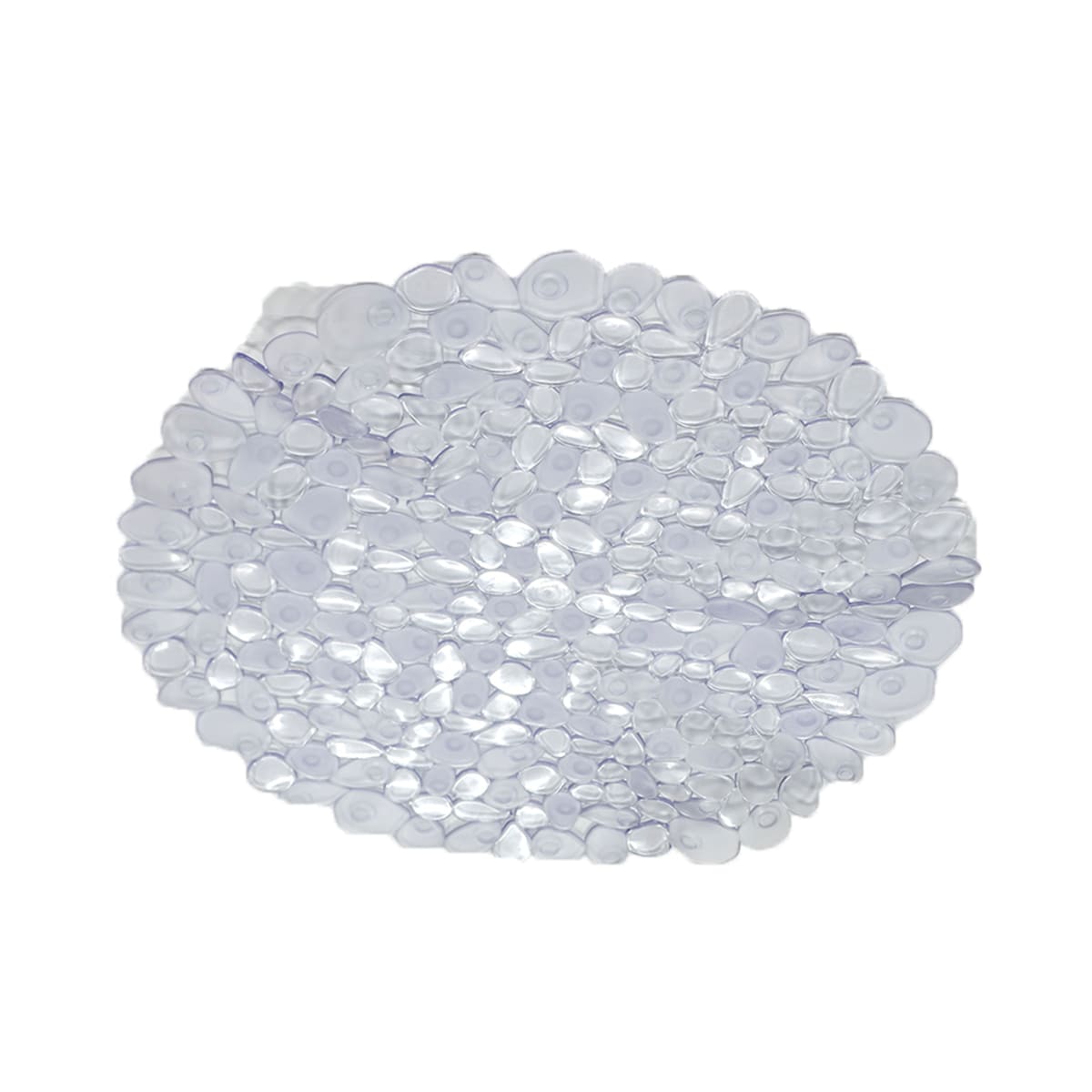 Bricocenter ROUND SHOWER MAT D 60CM TRANSPARENT VINYL STONES