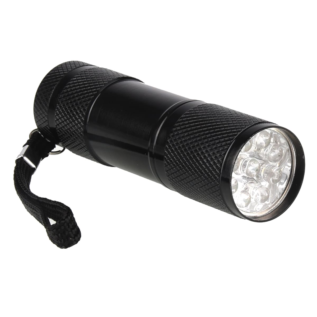 9 LED TORCH BLACK COLOUR 3 MINISTYL BATTERIES NOT INCLUDED 8H CHARGE