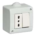 KIT - TWO-PASS SOCKET + DIVERTER IN IP40 ENCLOSURE 2 MOD