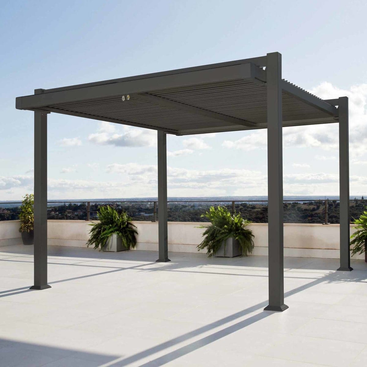 Bricocenter PERSEA PERGOLA NATERIAL 320X360 DARK GREY