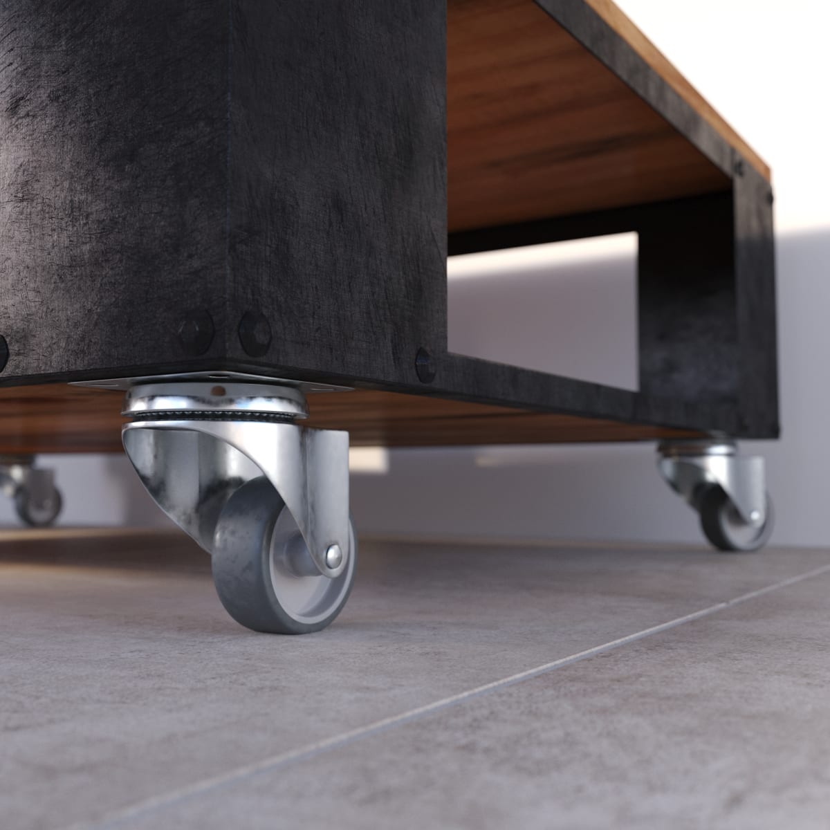 SWIVEL WHEEL DIAMETER 40 MM GALVANISED SUPPORT WITH PLATE