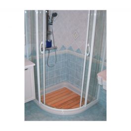 SEMI-CIRCULAR CORNER SHOWER TRAY L 63 P 63 H 4,3 CM LARCH PEFC