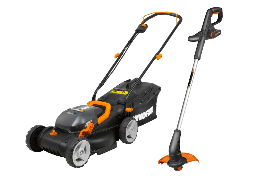 Bricocenter ABBINATA RASAERBA BATTERIA TAGLIO 34CM E TAGLIABORDI TAGLIO 35CM