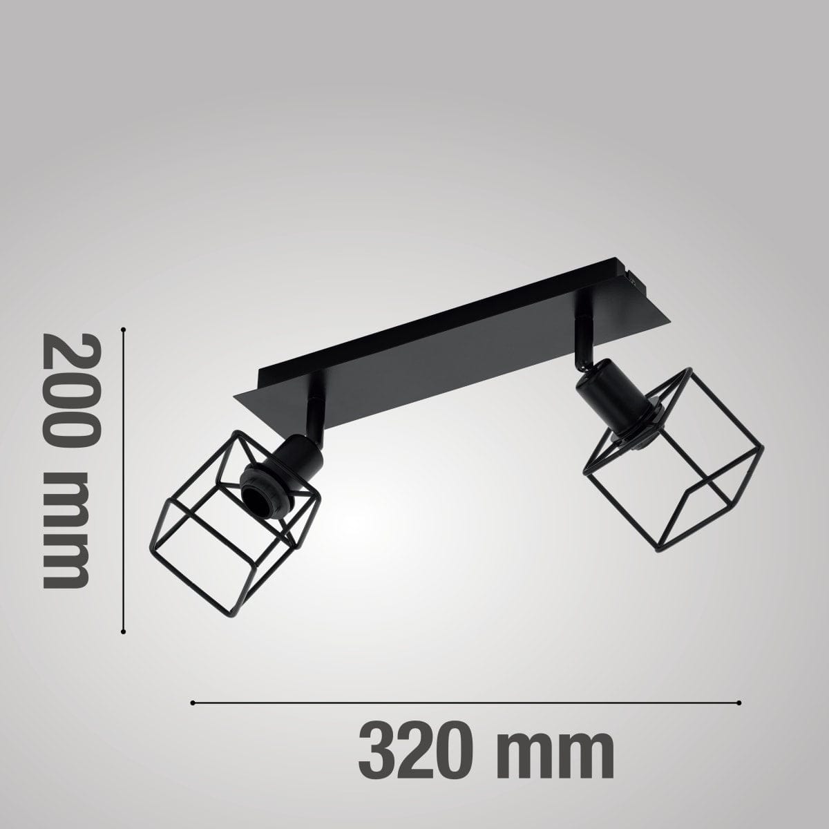 Bricocenter ELDRICK METAL SPOTLIGHTS BLACK0 2XE14=28W