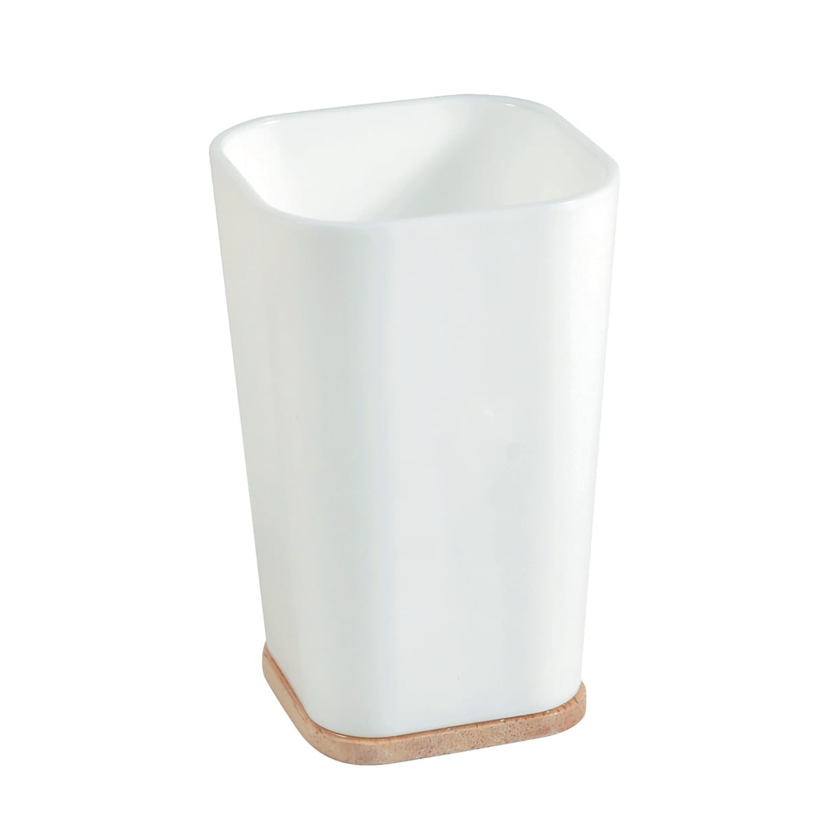 Bricocenter SCANDI SENSEA WHITE PLASTIC WOOD TOOTHBRUSH HOLDER