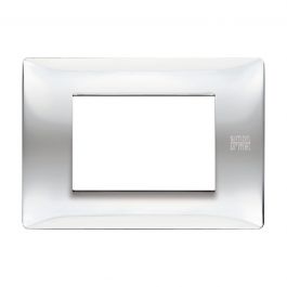 NEA FLEXA PLATE 3 PLACES POLISHED STAINLESS STEEL