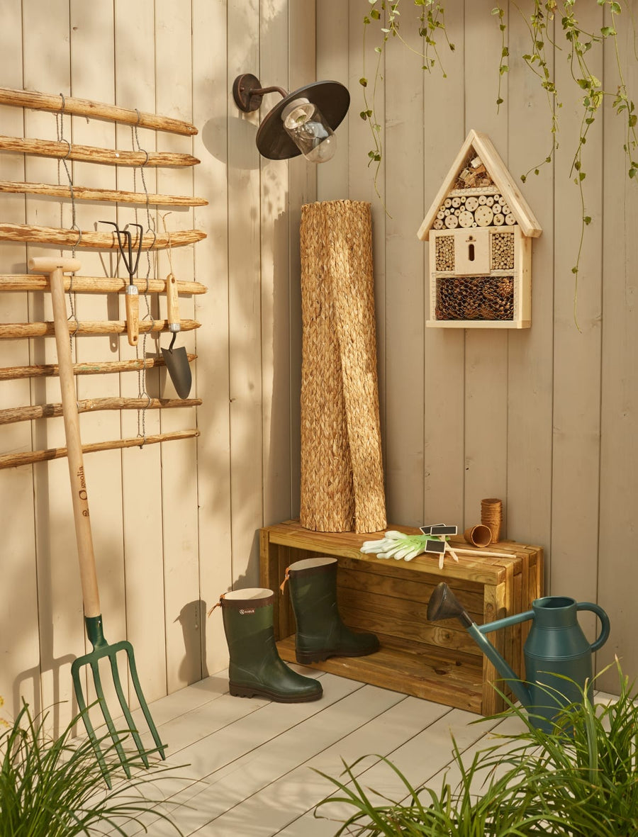 Bricocenter GEOLIA FORGED STEEL 4-TINE SPADING FORK WITH PEFC BEECH HANDLE 110CM