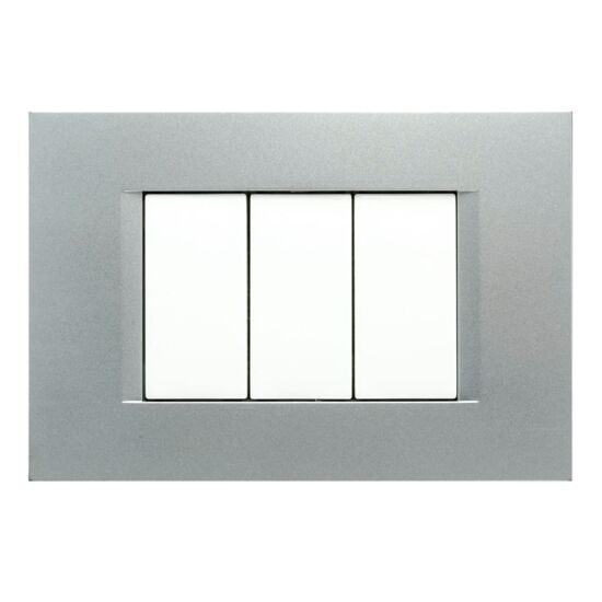 FLAT PLATE 3 PLACES SATIN SILVER