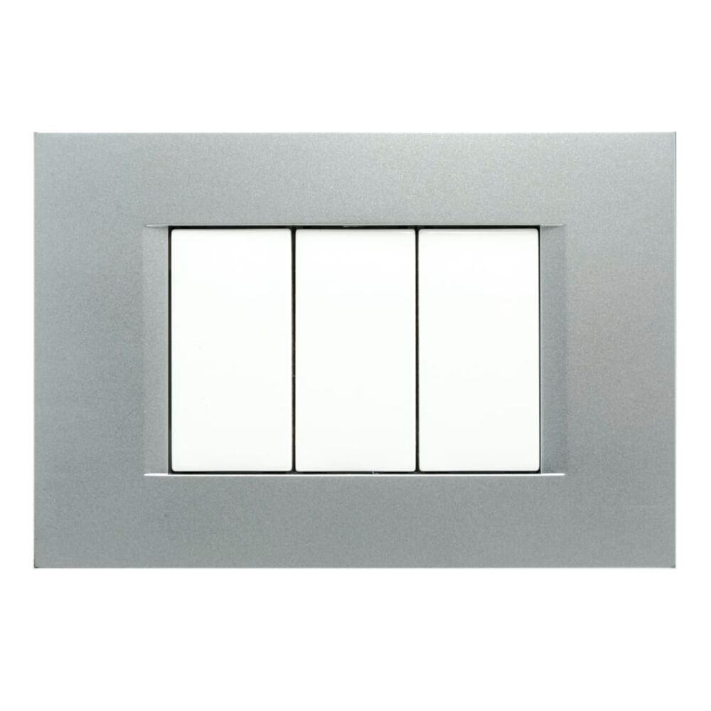 FLAT PLATE 3 PLACES SATIN SILVER