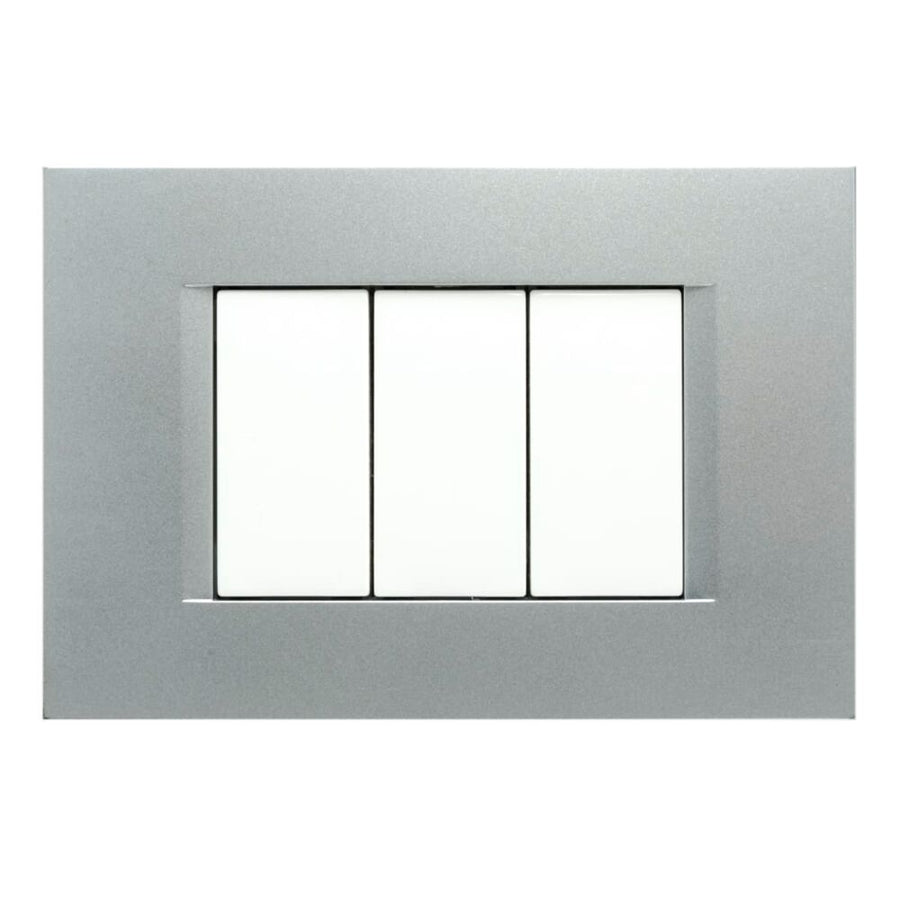 FLAT PLATE 3 PLACES SATIN SILVER