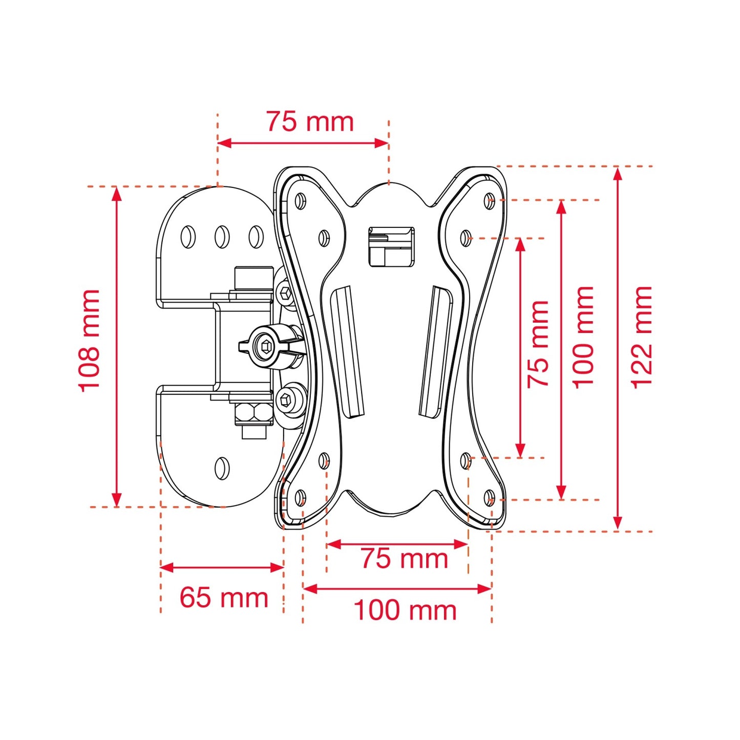 WALL MOUNT SWIVEL TV SUPPORT FOR SHERMID