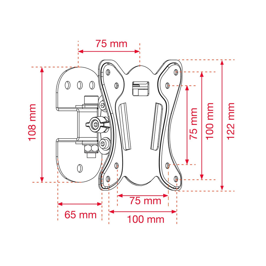WALL MOUNT SWIVEL TV SUPPORT FOR SHERMID