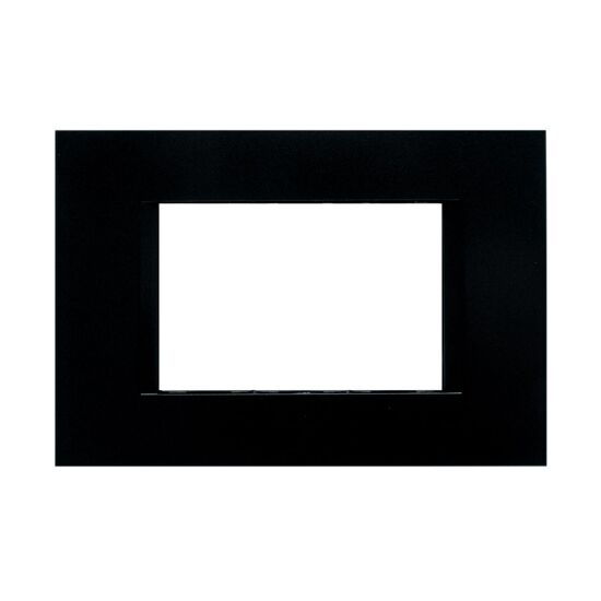 FLAT LINE PLATE 3 PLACES BLACK