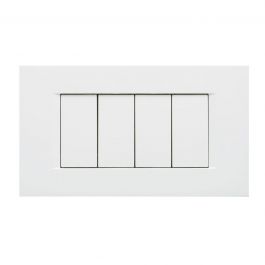 FLAT PLATE 4 PLACES WHITE