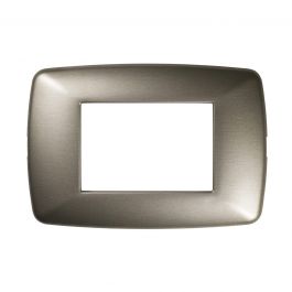 BRIO FLEXI PLATE 3 PLACES BRUSHED STEEL