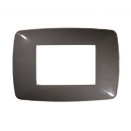 BRIO FLEXI PLATE 3 PLACES DARK GREY